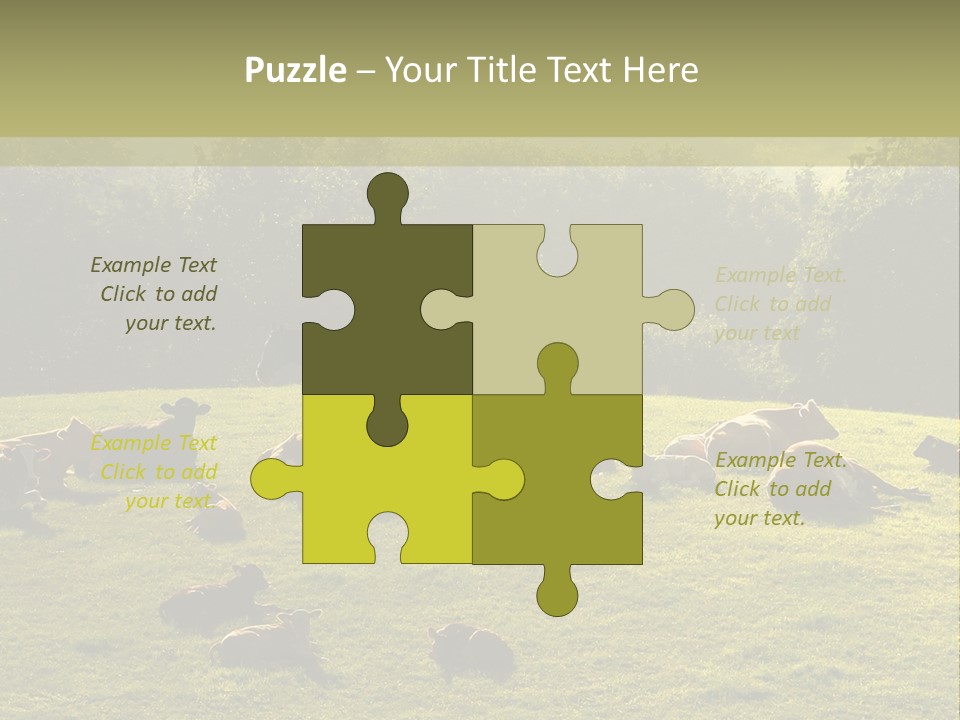 Pferde Tiere Kuh PowerPoint Template