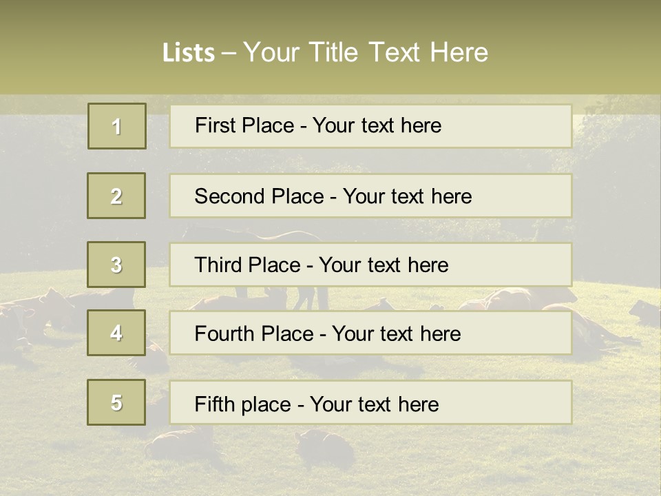 Pferde Tiere Kuh PowerPoint Template