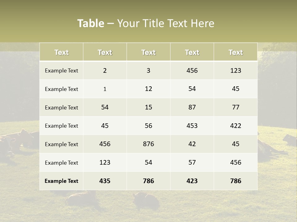 Pferde Tiere Kuh PowerPoint Template
