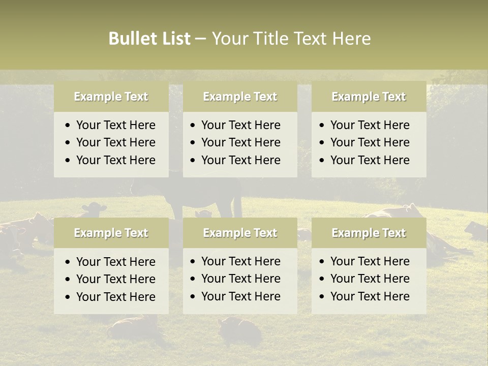 Pferde Tiere Kuh PowerPoint Template