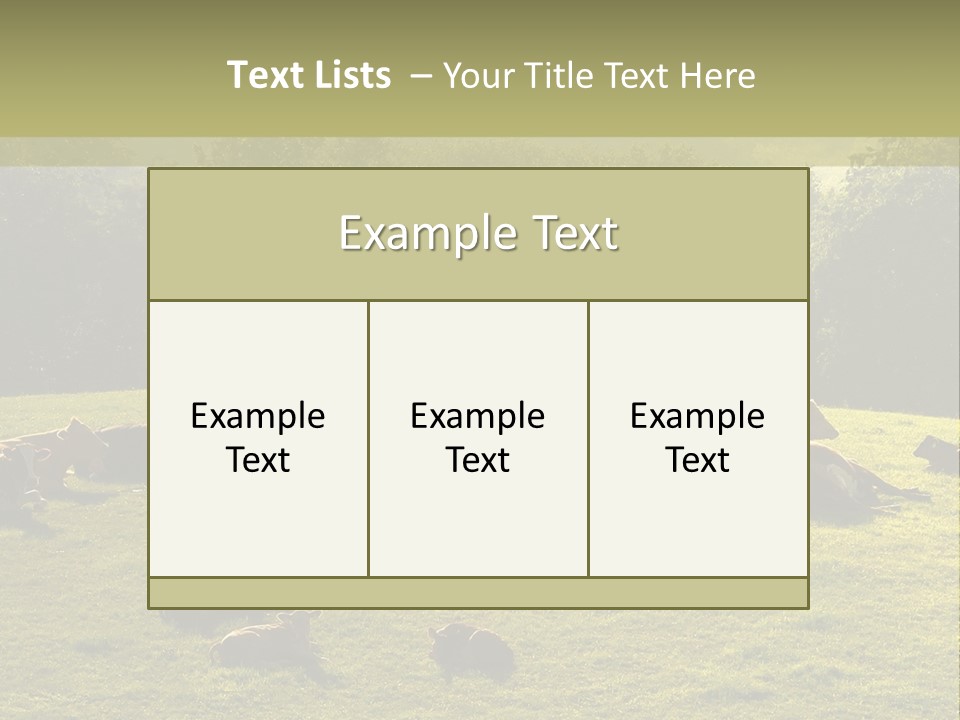 Pferde Tiere Kuh PowerPoint Template