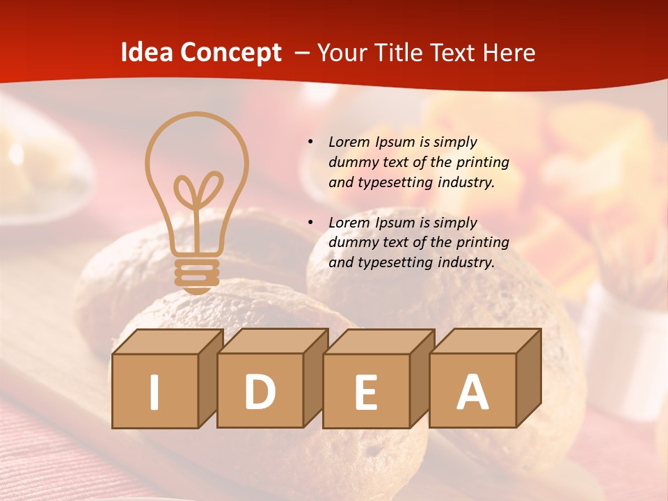 Bowl Milk Loaf PowerPoint Template