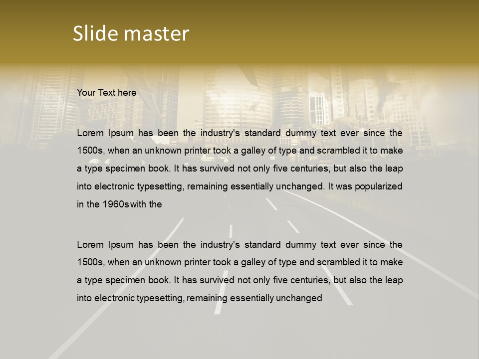 Road Travel Aircraft PowerPoint Template