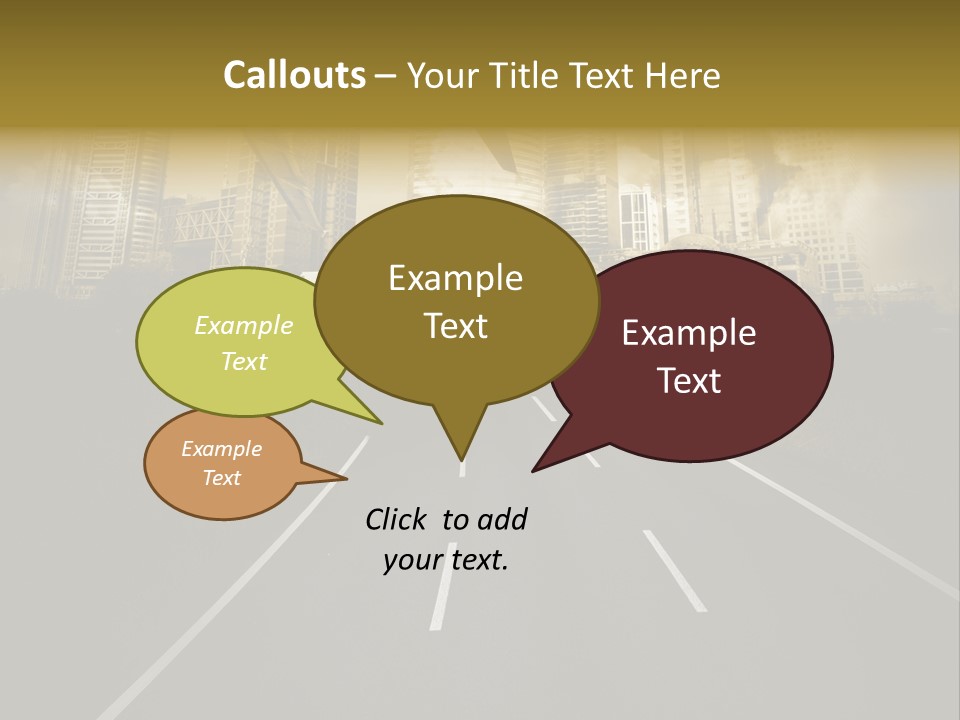 Road Travel Aircraft PowerPoint Template