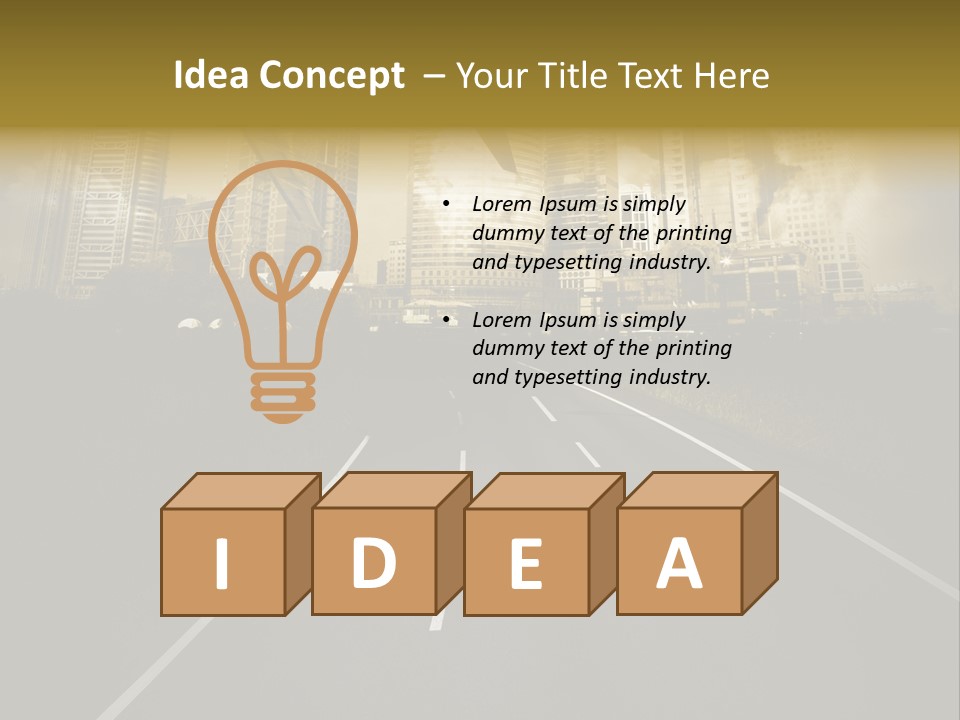 Road Travel Aircraft PowerPoint Template