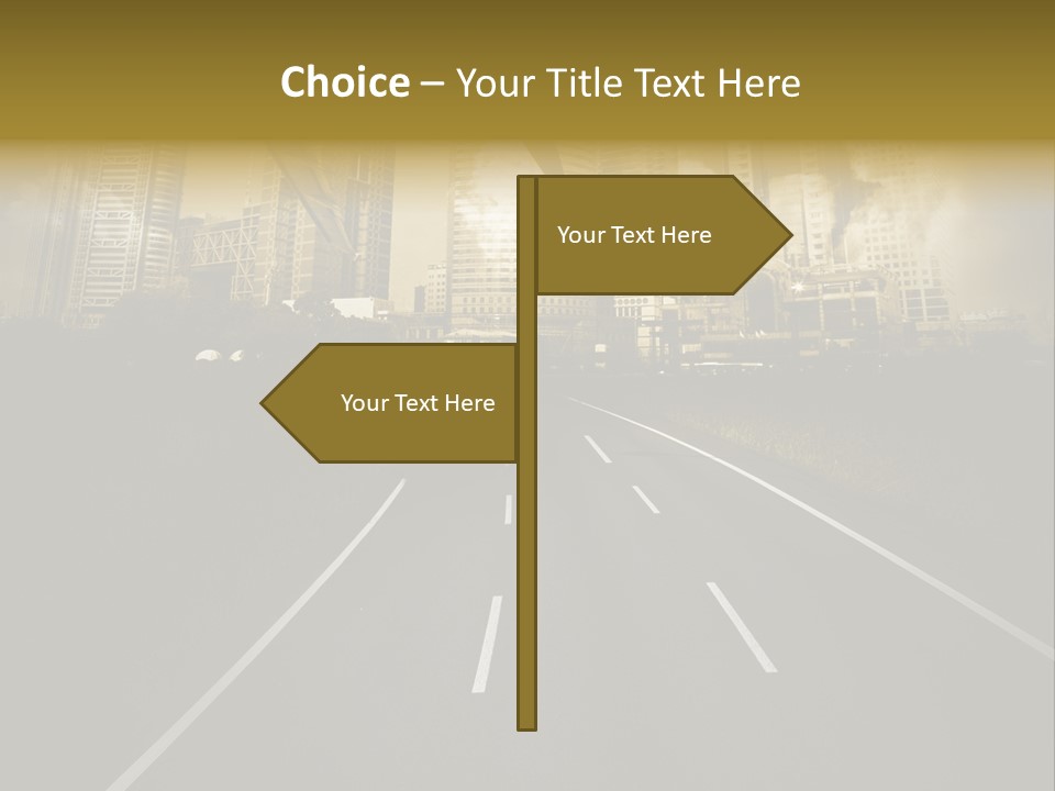 Road Travel Aircraft PowerPoint Template
