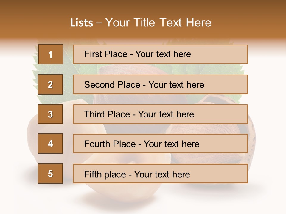 Skin Hazelnut Nuts PowerPoint Template