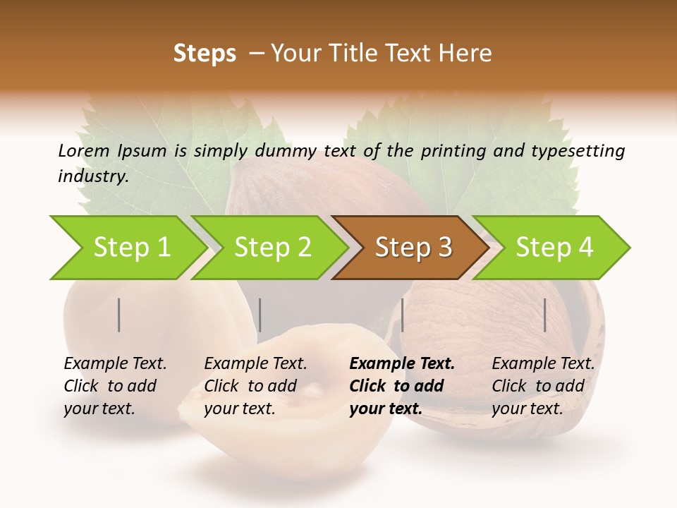 Skin Hazelnut Nuts PowerPoint Template