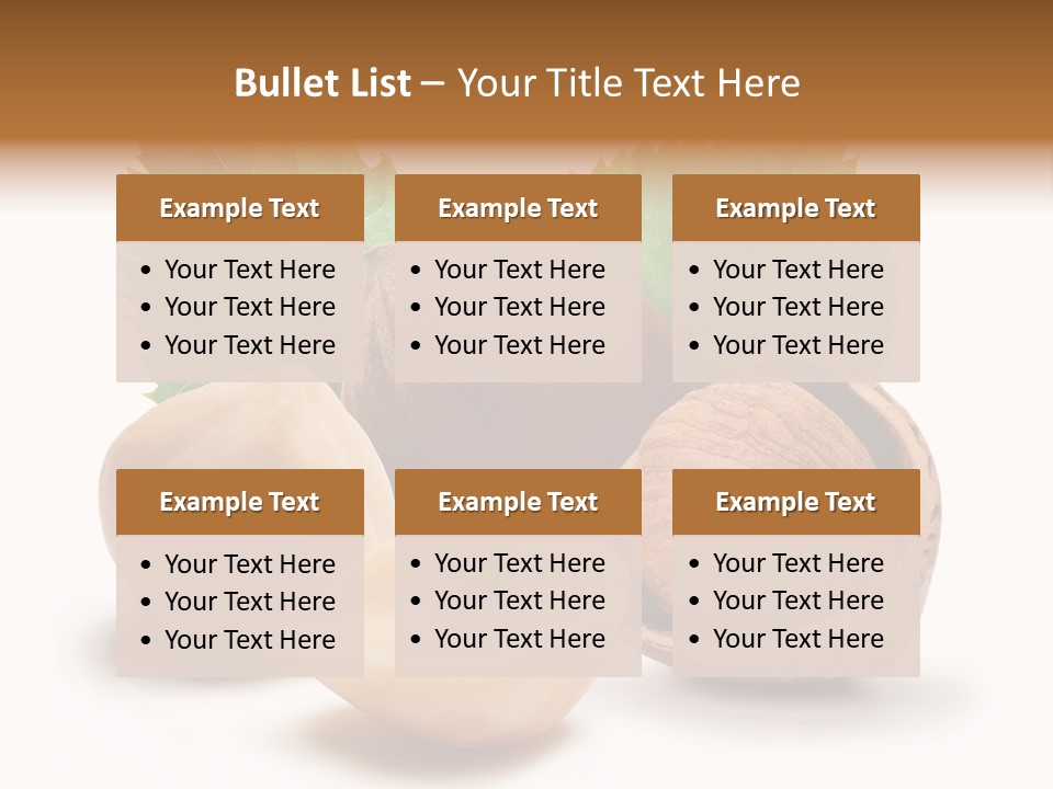Skin Hazelnut Nuts PowerPoint Template