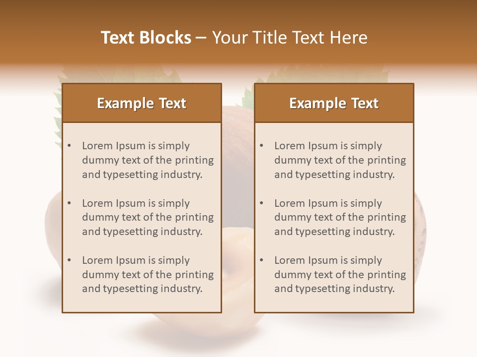 Skin Hazelnut Nuts PowerPoint Template