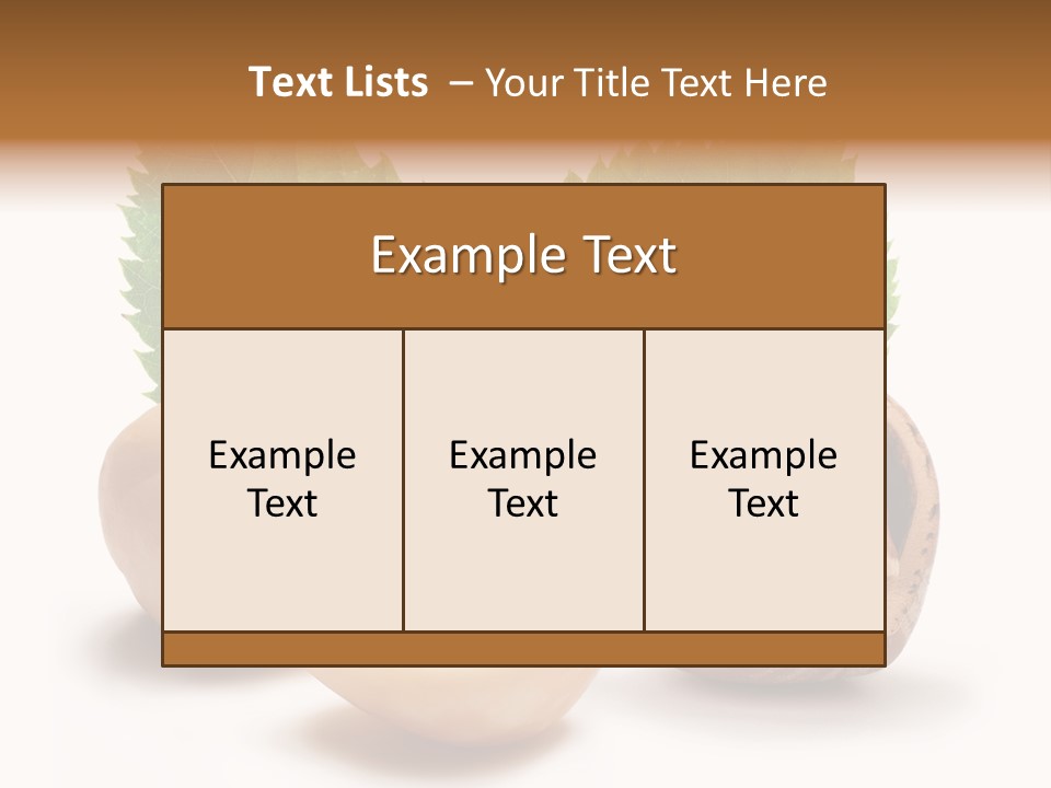 Skin Hazelnut Nuts PowerPoint Template