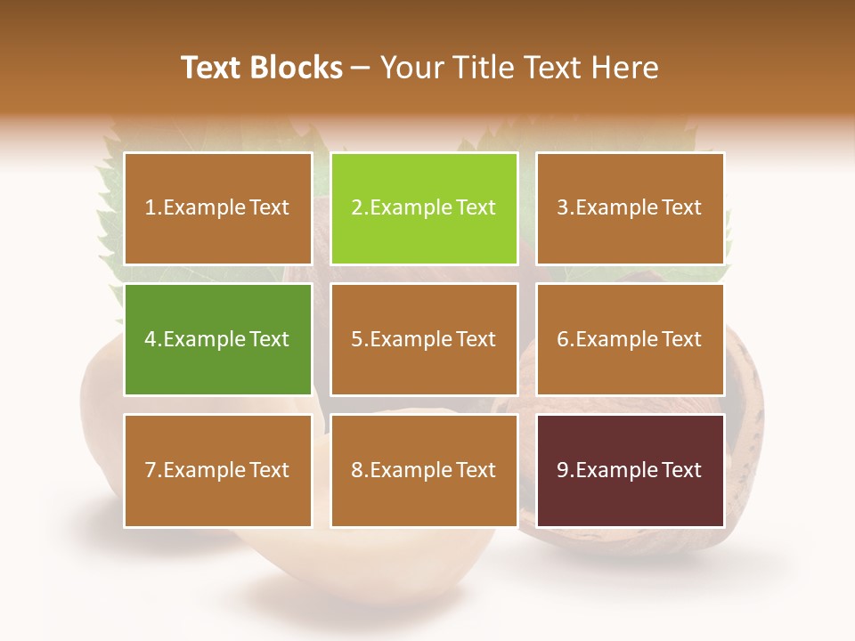 Skin Hazelnut Nuts PowerPoint Template