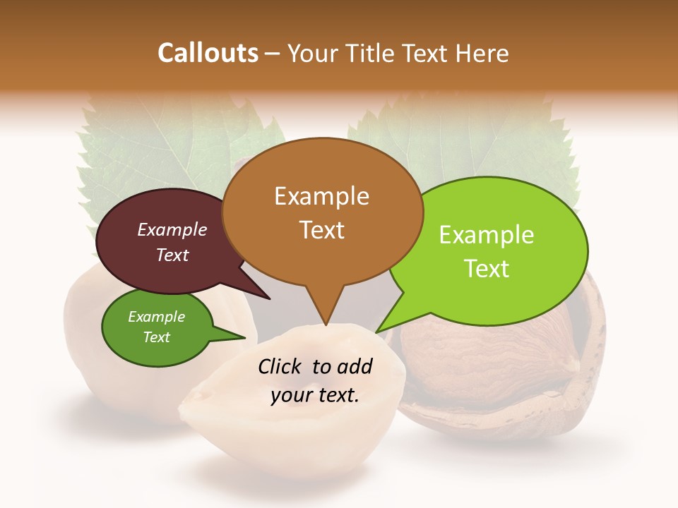 Skin Hazelnut Nuts PowerPoint Template