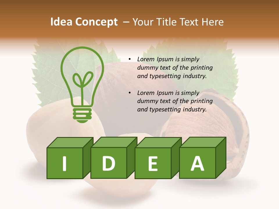 Skin Hazelnut Nuts PowerPoint Template