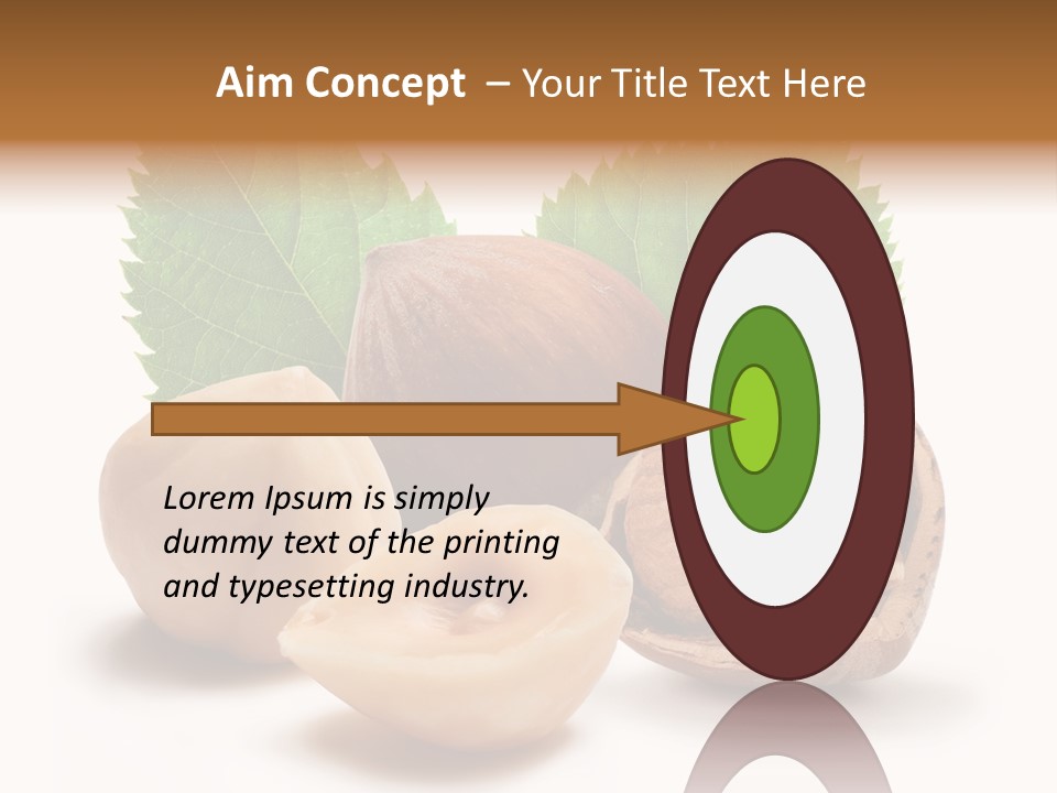 Skin Hazelnut Nuts PowerPoint Template