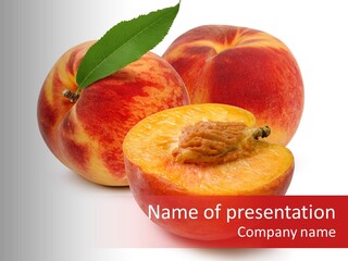 Fruit Meals Peaches PowerPoint Template