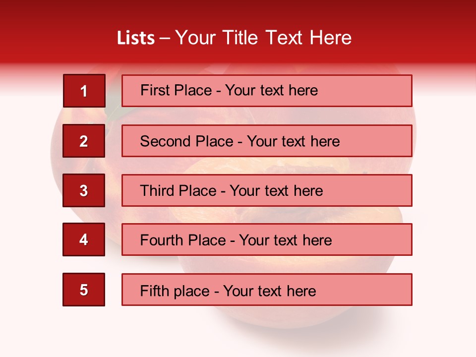 Fruit Meals Peaches PowerPoint Template