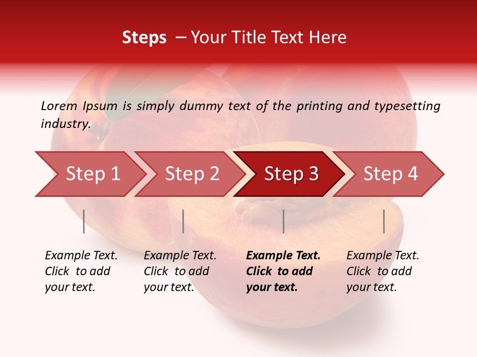 Fruit Meals Peaches PowerPoint Template