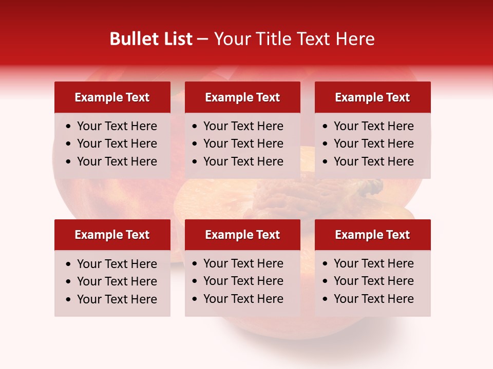 Fruit Meals Peaches PowerPoint Template