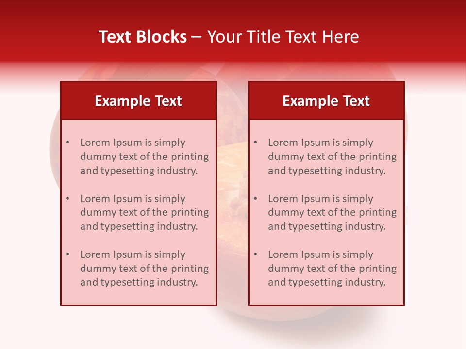 Fruit Meals Peaches PowerPoint Template