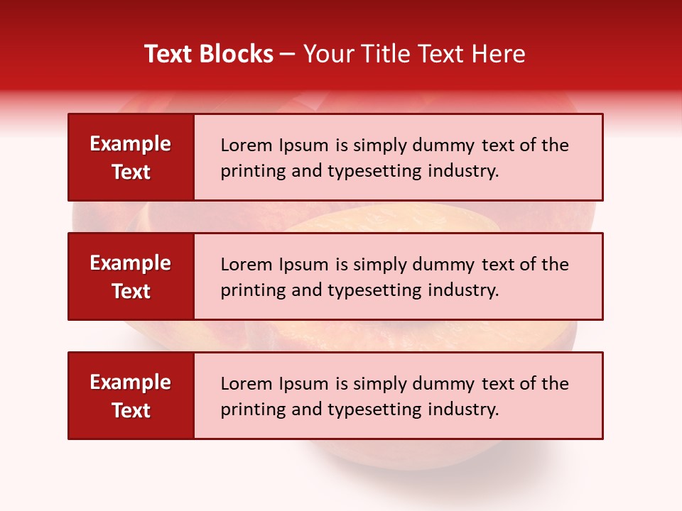 Fruit Meals Peaches PowerPoint Template