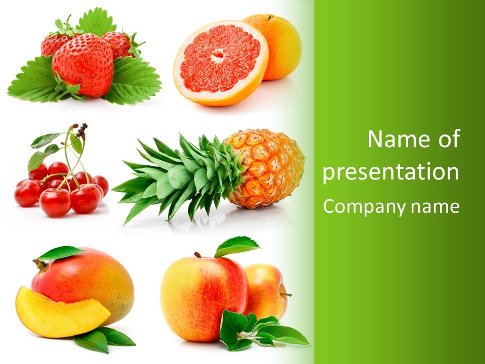 Still Life Half Isolated PowerPoint Template