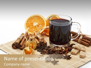 Cup Cooking Orange PowerPoint Template