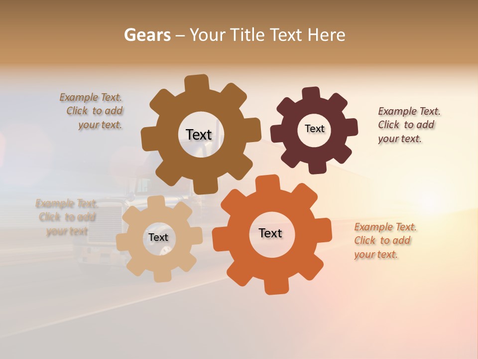 Speeding Diesel Freight PowerPoint Template