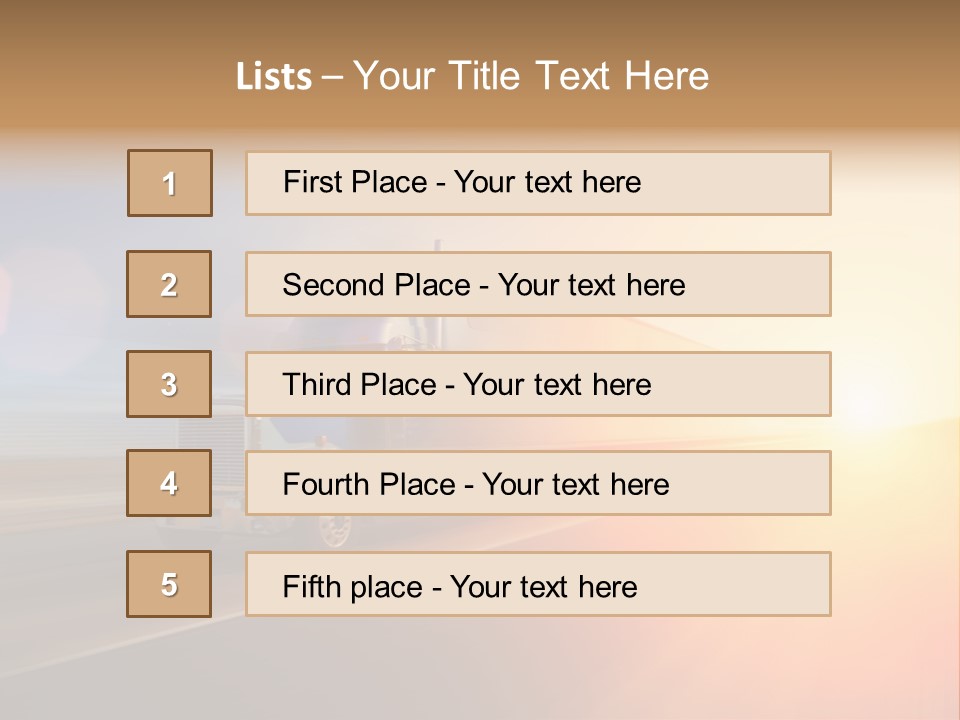 Speeding Diesel Freight PowerPoint Template