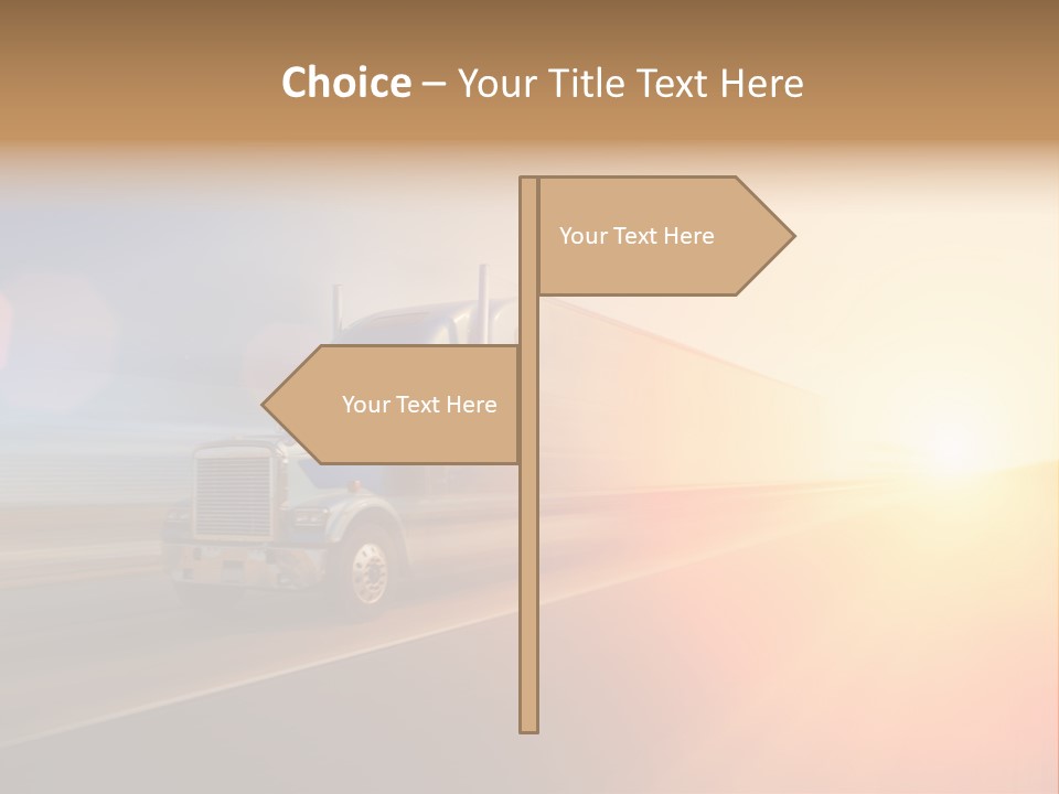 Speeding Diesel Freight PowerPoint Template