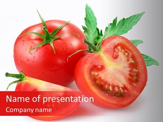 Vegetable Cut Isolated PowerPoint Template