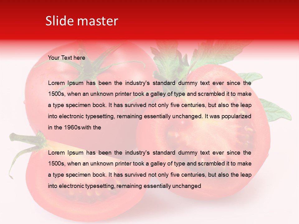 Vegetable Cut Isolated PowerPoint Template