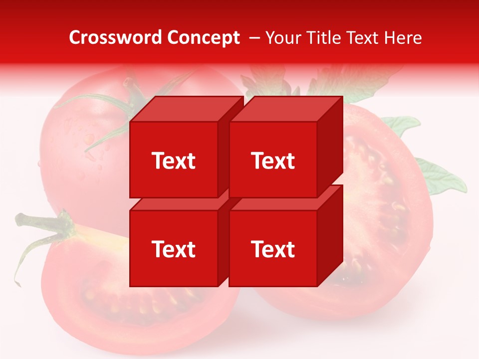 Vegetable Cut Isolated PowerPoint Template