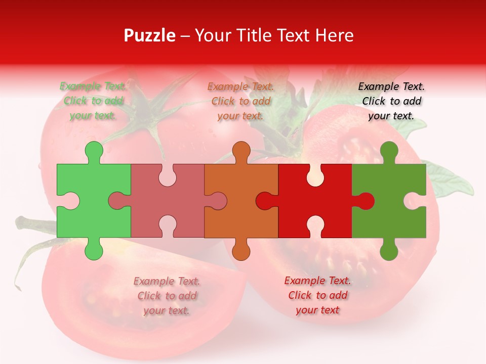 Vegetable Cut Isolated PowerPoint Template