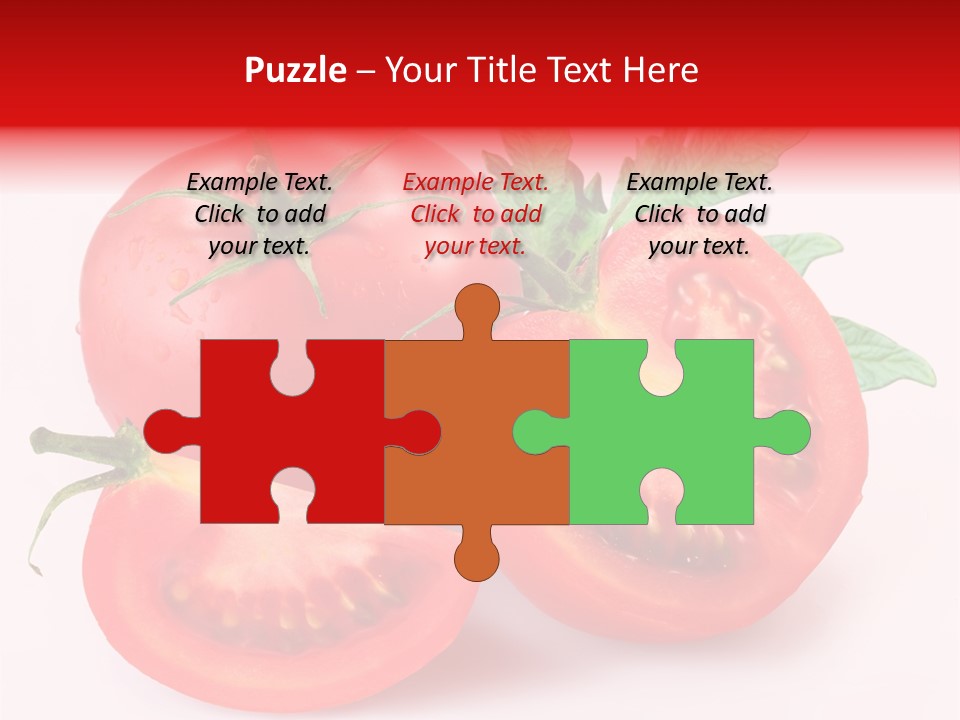 Vegetable Cut Isolated PowerPoint Template