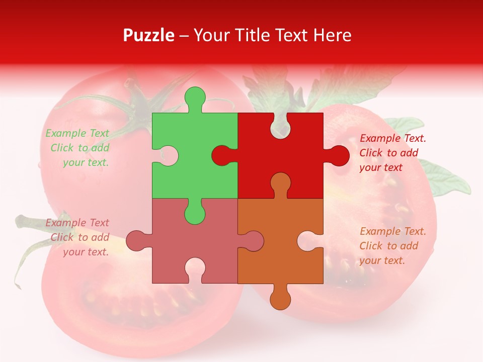 Vegetable Cut Isolated PowerPoint Template