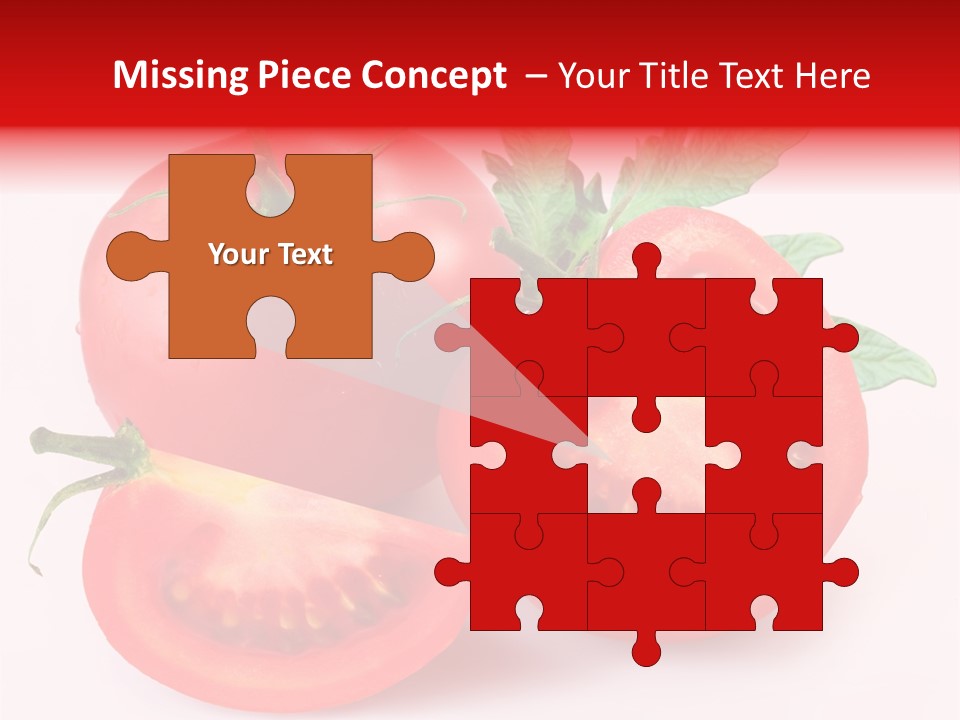 Vegetable Cut Isolated PowerPoint Template