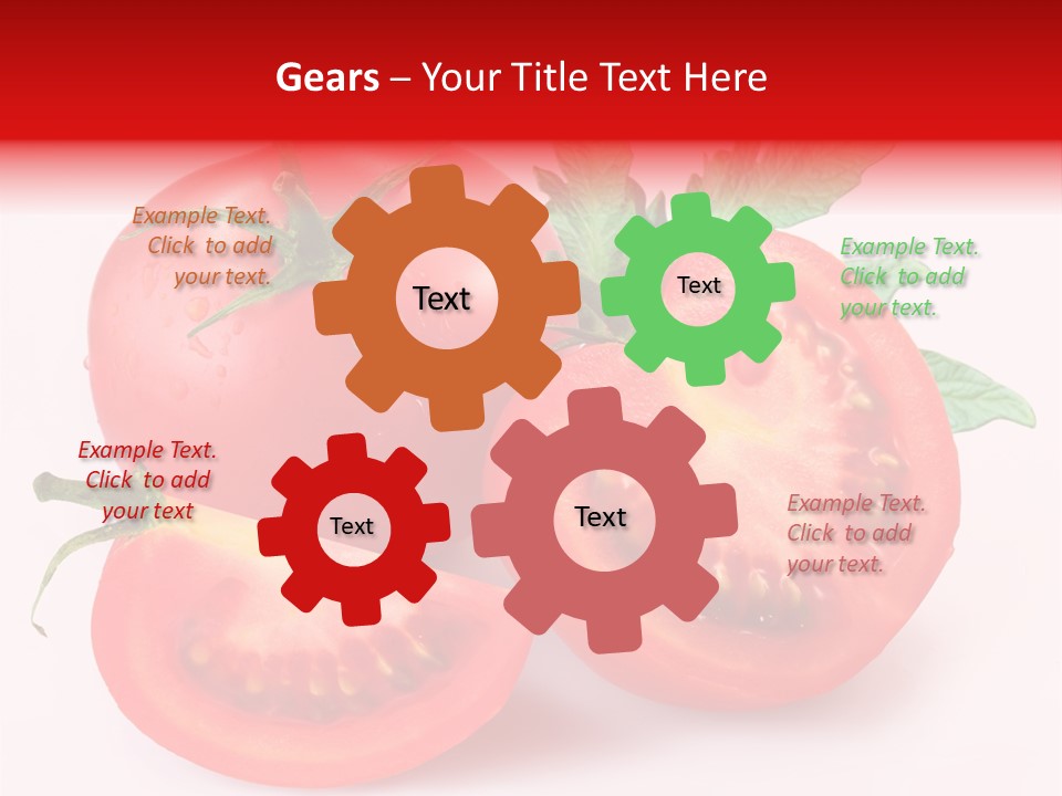 Vegetable Cut Isolated PowerPoint Template