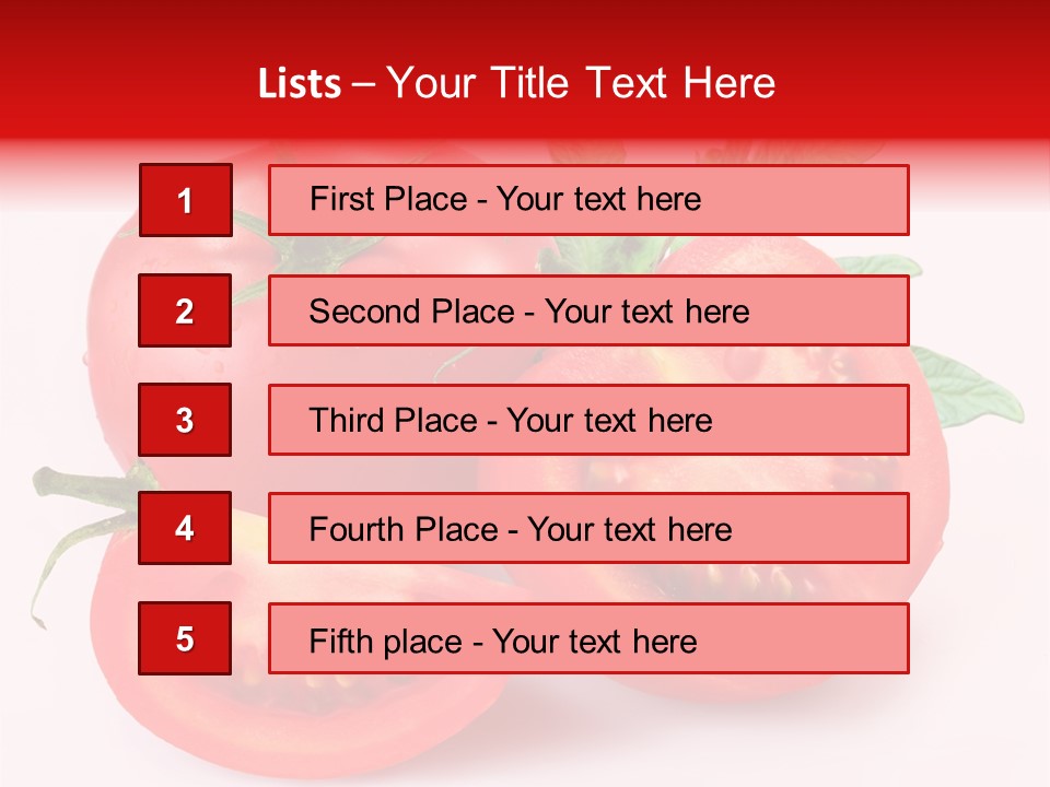 Vegetable Cut Isolated PowerPoint Template