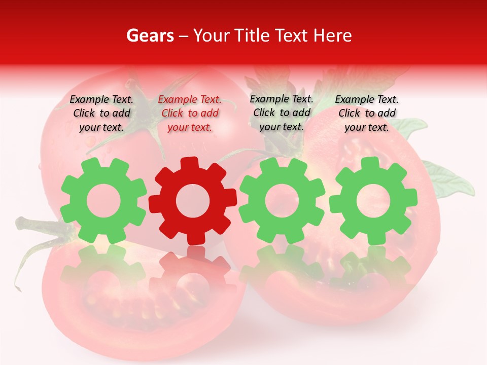 Vegetable Cut Isolated PowerPoint Template