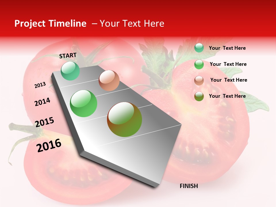 Vegetable Cut Isolated PowerPoint Template