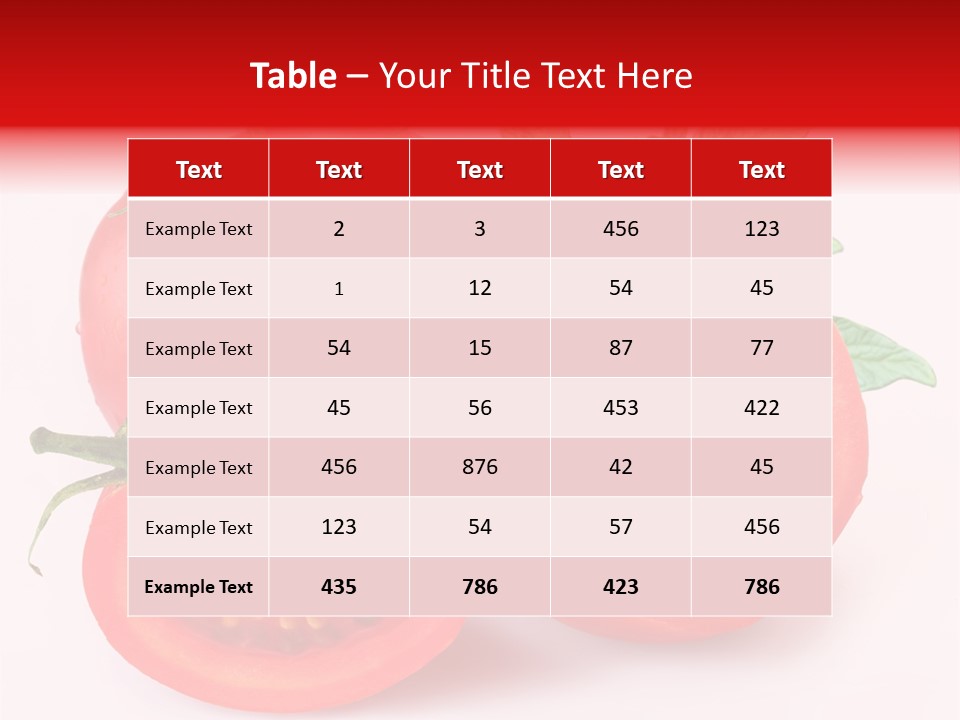 Vegetable Cut Isolated PowerPoint Template