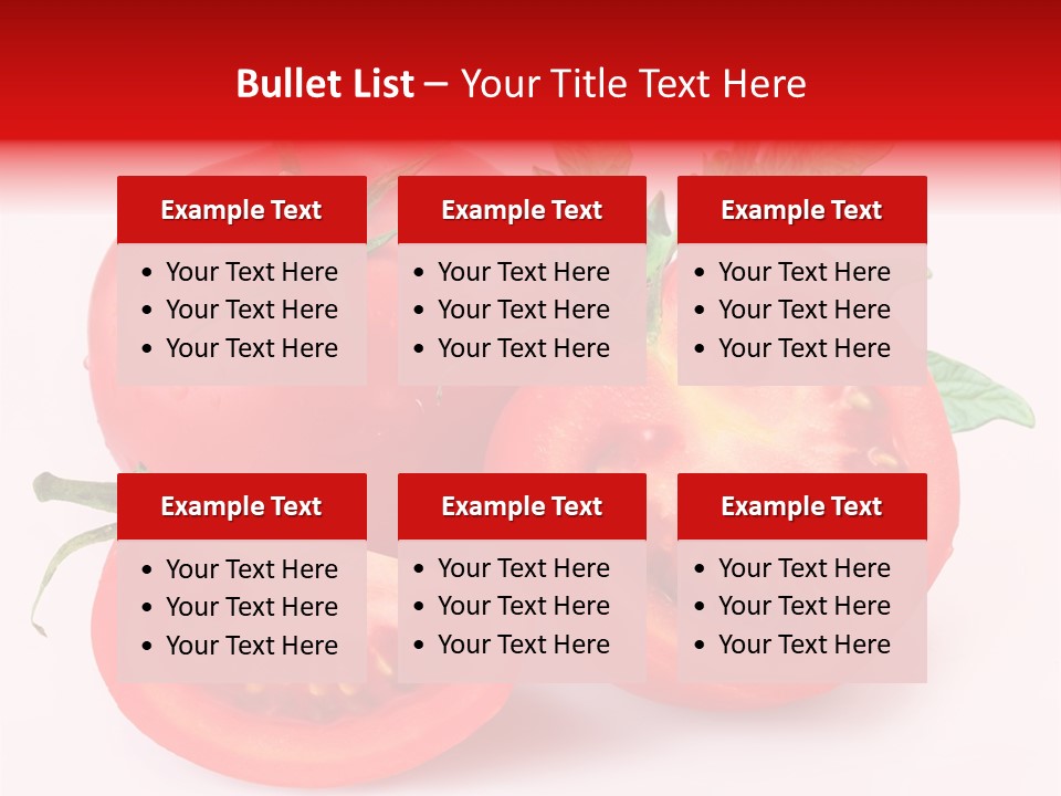 Vegetable Cut Isolated PowerPoint Template