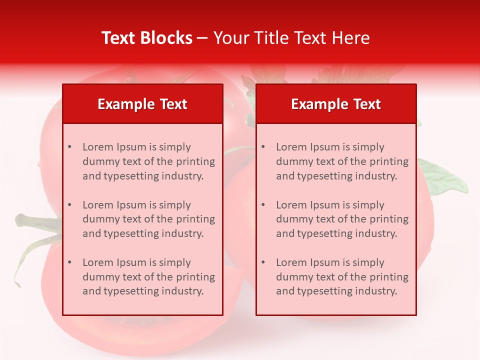 Vegetable Cut Isolated PowerPoint Template