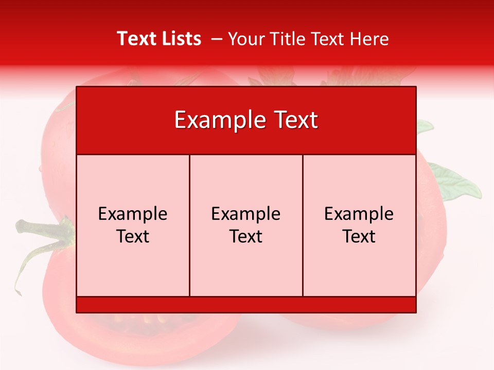 Vegetable Cut Isolated PowerPoint Template