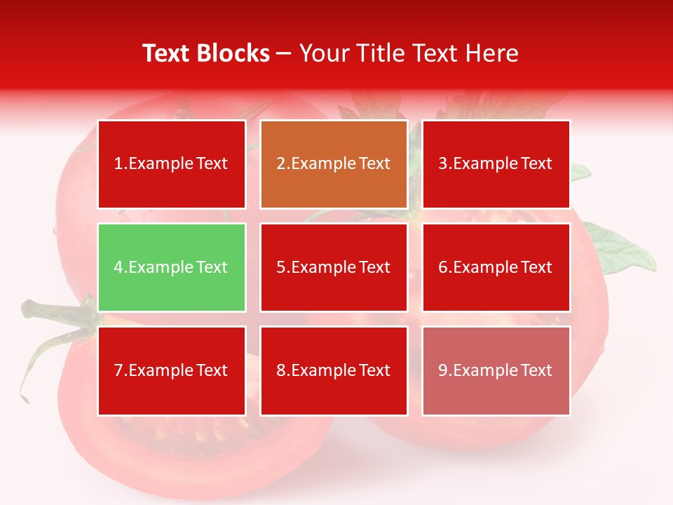 Vegetable Cut Isolated PowerPoint Template