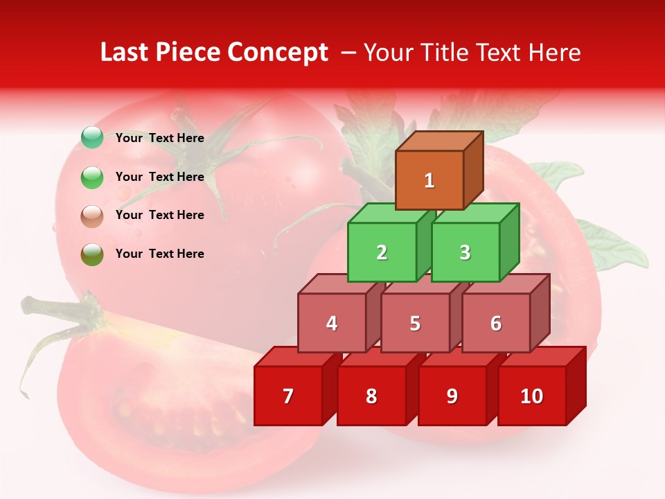 Vegetable Cut Isolated PowerPoint Template
