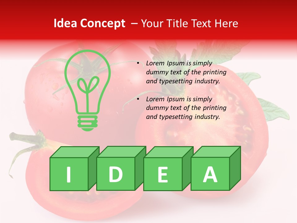 Vegetable Cut Isolated PowerPoint Template