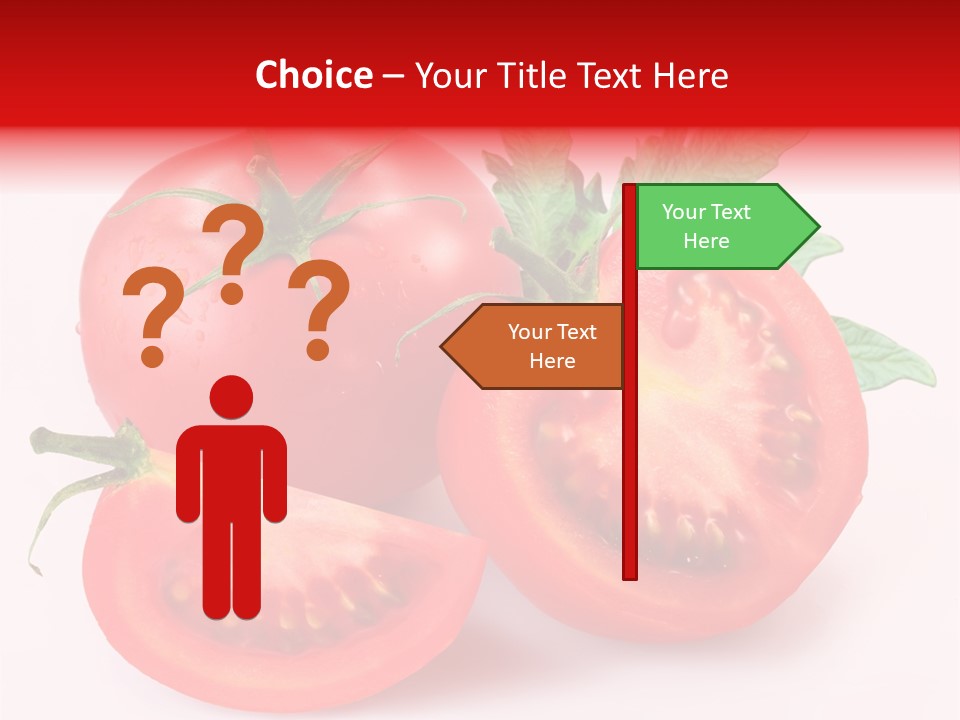 Vegetable Cut Isolated PowerPoint Template