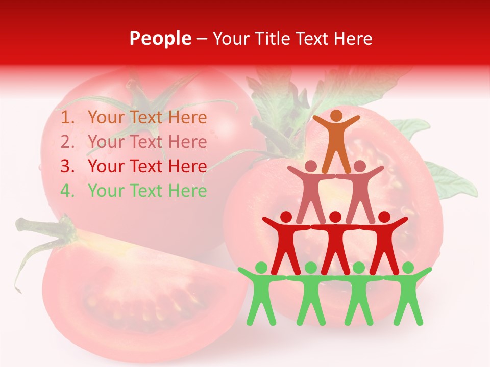 Vegetable Cut Isolated PowerPoint Template